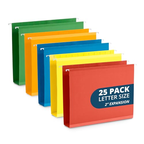 Blue Summit Supplies Extra Kapazität Hängemappen, 25 verstärkte Hängemappen, strapazierfähige 5,1 cm Erweiterung, entworfen für sperrige Akten, medizinische Diagramme, verschiedene Farben, Blue Summit Supplies Extra Kapazität Hängemappen, 25 verstärkte Hängemappen, strapazierfähige 5,1 cm Erweiterung, entworfen für sperrige Akten, medizinische Diagramme, verschiedene Farben, von Blue Summit Supplies