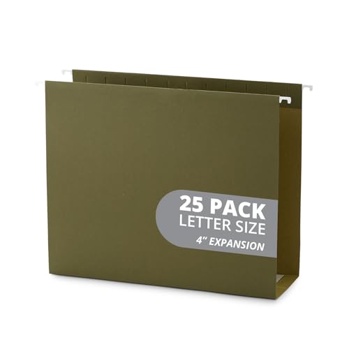 Hängemappen Standard grün Briefgröße 25 Stück 4'' blau, Ordnungssystem von Blue Summit Supplies