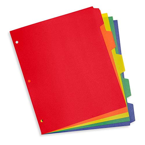 Kunststoff-Register sortiert, 5 Register, 3 Sets von Blue Summit Supplies