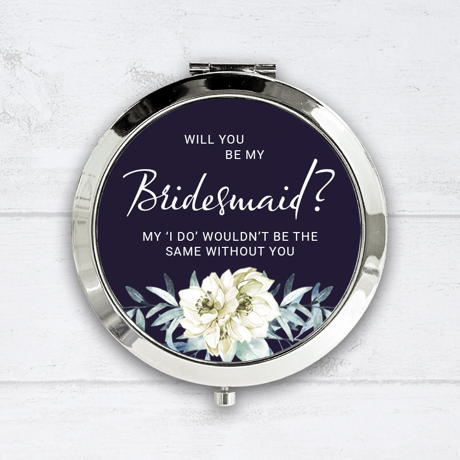 Personalisierter Kompaktspiegel - Brautjungfer Geschenk Vorschlag von BlueBoxGiftsAU