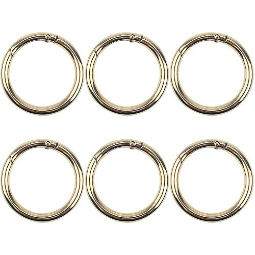 BlueXP 6 Stück Karabinerring Binderinge mit Federöffnung 35mm O-Ring Schnappverschluss aus Zinklegierung Schlüsselanhänger für Schlüsselanhänger Snap Ring Sprung Ringe Handtasche Schultergurt -Golden BlueXP 6 Stück Karabinerring Binderinge mit Federöffnung 35mm O-Ring Schnappverschluss aus Zinklegierung Schlüsselanhänger für Schlüsselanhänger Snap Ring Sprung Ringe Handtasche Schultergurt -Golden von BlueXP