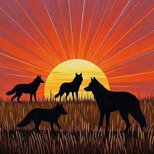 Bluehurric Kreuzstich Stickerei Set Vorgedruckt erwachsene anfanger Wolfsrudel Sonne Anself DIY Starter Stickbild Handwerk11CT Geschenk Heimdekoration Bluehurric Kreuzstich Stickerei Set Vorgedruckt erwachsene anfanger Wolfsrudel Sonne Anself DIY Starter Stickbild Handwerk11CT Geschenk Heimdekoration von Bluehurric
