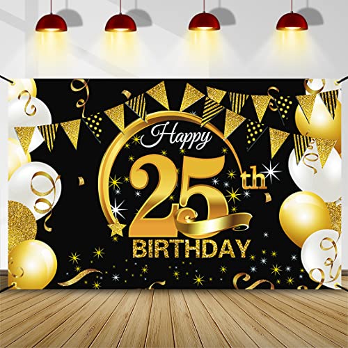 25 Geburtstag Dekoration Schwarz Gold, 25 Geburtstag Banner, 25 Geburtstag Party Deko für Frau Mann, 25 Geburtstag Hintergrund Banner, Extra Große Stoff Schild Poster 25, Geburtstag Sfeier Liefert 25 Geburtstag Dekoration Schwarz Gold, 25 Geburtstag Banner, 25 Geburtstag Party Deko für Frau Mann, 25 Geburtstag Hintergrund Banner, Extra Große Stoff Schild Poster 25, Geburtstag Sfeier Liefert von Bluelves