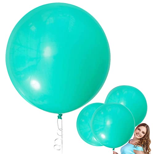 90cm Groß Ballon Türkis, 6 Stück Riese Latex Ballon, Grosse Luftballons, XXL Riesen Luftballon, Riesige Runder Luftballons, Jumbo Dicke Latex Ballon für Hochzeit Geburtstag Taufe Karnevals Deko 90cm Groß Ballon Türkis, 6 Stück Riese Latex Ballon, Grosse Luftballons, XXL Riesen Luftballon, Riesige Runder Luftballons, Jumbo Dicke Latex Ballon für Hochzeit Geburtstag Taufe Karnevals Deko von Bluelves