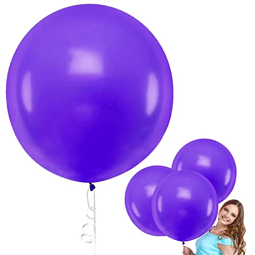 90cm Groß Ballon Violet, 6 Stück Riese Latex Ballon, Grosse Luftballons, XXL Riesen Luftballon, Riesige Runder Luftballons, Jumbo Dicke Latex Ballon für Hochzeit Geburtstag Karnevals Deko 90cm Groß Ballon Violet, 6 Stück Riese Latex Ballon, Grosse Luftballons, XXL Riesen Luftballon, Riesige Runder Luftballons, Jumbo Dicke Latex Ballon für Hochzeit Geburtstag Karnevals Deko von Bluelves