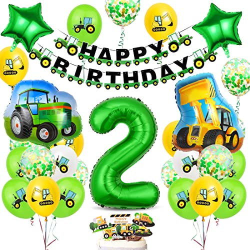 Bluelves Geburtstagsdeko 2 Jahre Jungen, Luftballon Traktor Deko Kindergeburtstag, Traktor Geburtstag Dekoration, Grün Folienballon Traktor Bagger 2 Jahre für Jungen Party Dekoration Bluelves Geburtstagsdeko 2 Jahre Jungen, Luftballon Traktor Deko Kindergeburtstag, Traktor Geburtstag Dekoration, Grün Folienballon Traktor Bagger 2 Jahre für Jungen Party Dekoration von Bluelves