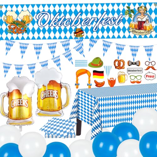 Oktoberfest Deko, Bayrische Deko, Oktoberfest Accessoires, Servietten Bayrisch, Oktoberfest Luftballons, Oktoberfest Tischdecke Banner Wimpelkette Fotorequisiten für Deko Oktoberfest Party Oktoberfest Deko, Bayrische Deko, Oktoberfest Accessoires, Servietten Bayrisch, Oktoberfest Luftballons, Oktoberfest Tischdecke Banner Wimpelkette Fotorequisiten für Deko Oktoberfest Party von Bluelves