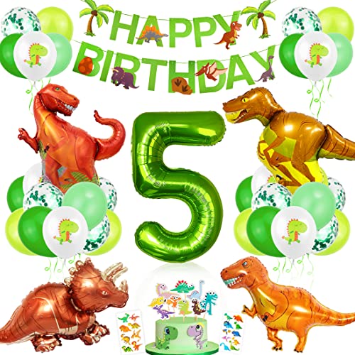 Dino Geburtstag Deko 5 Jahre, XXL Dino Luftballons Geburtstag 5, Geburtstagsdeko Jungen 5 Jahre Dinosaurier, Folienballon 5 Dino Ballons Grün für Kindergeburtstag Dinosaurier Partyset Dekoration Dino Geburtstag Deko 5 Jahre, XXL Dino Luftballons Geburtstag 5, Geburtstagsdeko Jungen 5 Jahre Dinosaurier, Folienballon 5 Dino Ballons Grün für Kindergeburtstag Dinosaurier Partyset Dekoration von Bluelves