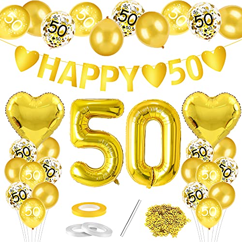 Goldene Hochzeit Luftballon, 50. Hochzeitstag Luftballons, Goldene Luftballons Deko Set, 38 Stück Goldene Hochzeit Feier Jubiläum Ballons, für Silberne Hochzeit Feier Jubiläum Luftballons Deko Goldene Hochzeit Luftballon, 50. Hochzeitstag Luftballons, Goldene Luftballons Deko Set, 38 Stück Goldene Hochzeit Feier Jubiläum Ballons, für Silberne Hochzeit Feier Jubiläum Luftballons Deko von Bluelves