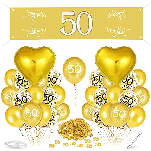 Bluelves Goldene Hochzeit Luftballon, Gold 50. Hochzeitstag Luftballons, 50 Ballons Hochzeit, 50 Gold Anniversary Banner, Goldene Hochzeit Deko, für Gold 50. Jubiläum Hochzeit Deko Bluelves Goldene Hochzeit Luftballon, Gold 50. Hochzeitstag Luftballons, 50 Ballons Hochzeit, 50 Gold Anniversary Banner, Goldene Hochzeit Deko, für Gold 50. Jubiläum Hochzeit Deko von Bluelves