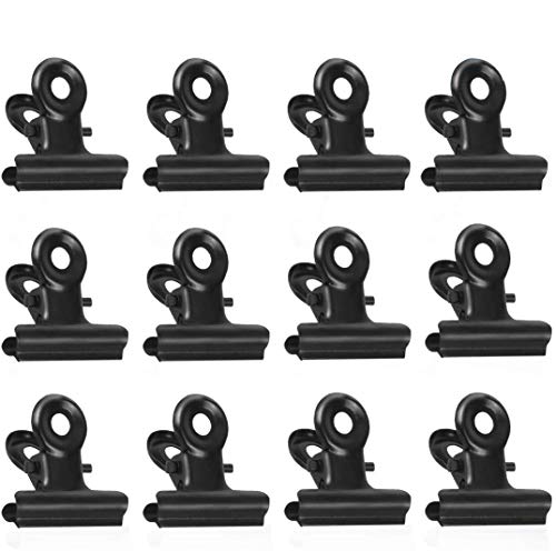 Kleine Bulldogge Büroklammern, 50 Stück Mini Metall klammern, 22 mm Schwarz Multi-function Clips für Fotos, Office and Kitchen (Schwarz) von Bluelves