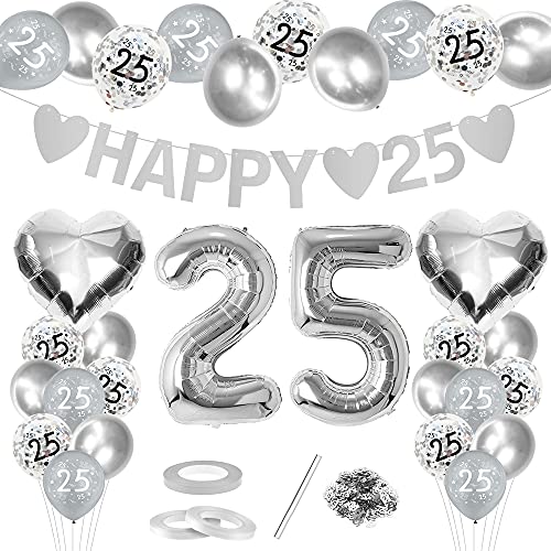 Silberhochzeit Luftballons, Silber Luftballons Deko Set, 25. Hochzeitstag Luftballons, 38 Stück Silberhochzeit Hochzeit Luftballons, für Silberne Hochzeit Feier Jubiläum Luftballons Deko Silberhochzeit Luftballons, Silber Luftballons Deko Set, 25. Hochzeitstag Luftballons, 38 Stück Silberhochzeit Hochzeit Luftballons, für Silberne Hochzeit Feier Jubiläum Luftballons Deko von Bluelves