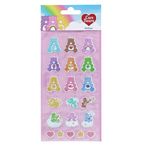 Care Bears Aufkleber | 20 Sticker Bogen | Puffy Sticker | Scrapbook-Aufkleber | Schreibwarenbedarf | Pflegebären-Geschenke | Pflege-Bären Schreibwaren von Blueprint Collections