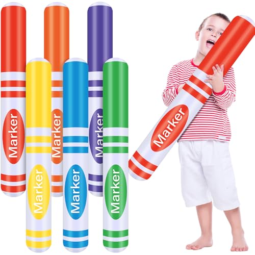 Blueweenly 12 Stück 68,6 cm große aufblasbare Marker, Schulanfang, aufblasbare Dekoration, aufblasbares Marker-Set für Geburtstagsparty, Gastgeschenk für den Schulanfang, Zuhause, Büro Blueweenly 12 Stück 68,6 cm große aufblasbare Marker, Schulanfang, aufblasbare Dekoration, aufblasbares Marker-Set für Geburtstagsparty, Gastgeschenk für den Schulanfang, Zuhause, Büro von Blueweenly