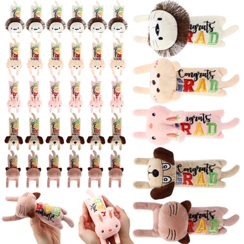 Blueweenly 20 Stück Mini-Plüschtiere, zum Schulabschluss, 17 cm, Klasse 2025, für Schule, Party, Kindergarten, Abschlussfeier, Geschenke für Studenten, Jungen, Mädchen von Blueweenly
