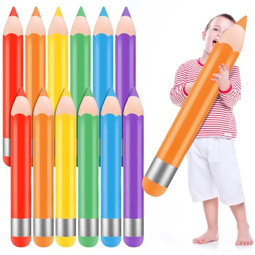 Blueweenly Riesige große, aufblasbare Bleistifte, für Geburtstagspartys, Ballons, zum Aufhängen, Klassenzimmer, Dekoration, Schulanfang, Abschlussdekoration, für Klassenzimmer, Foto-Requisite Blueweenly Riesige große, aufblasbare Bleistifte, für Geburtstagspartys, Ballons, zum Aufhängen, Klassenzimmer, Dekoration, Schulanfang, Abschlussdekoration, für Klassenzimmer, Foto-Requisite von Blueweenly