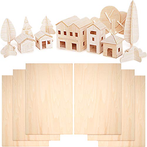 6 Stücke Balsa Holz Platten 300 x 200 x 1,5 mm Dünne Linde Platten für DIY Handwerk Mini Haus Boot Flugzeug Modell - Hobby Sperrholz von Blulu