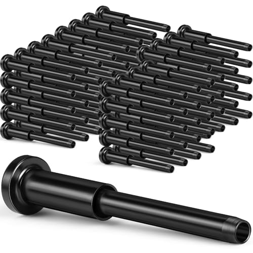 Blulu 120 Stück unsichtbares Kabelgeländer-Set, T316 Edelstahl, 0,3 cm unsichtbarer Empfänger und Swage Stud Ende für Kabelgeländer, Spanner 0,3 cm für Holz/Metallpfosten, Hardware (schwarz) von Blulu