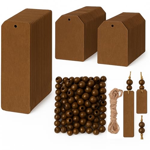 Blulu 261 Stück Weihnachtsstrumpf-Namensschilder, blanko, Geschenkanhänger mit Löchern, Holz-Lesezeichen, Naturholzperlen, unlackierte Holzperlen mit Seil für Girlande, Basteln, Party-Dekoration Blulu 261 Stück Weihnachtsstrumpf-Namensschilder, blanko, Geschenkanhänger mit Löchern, Holz-Lesezeichen, Naturholzperlen, unlackierte Holzperlen mit Seil für Girlande, Basteln, Party-Dekoration von Blulu