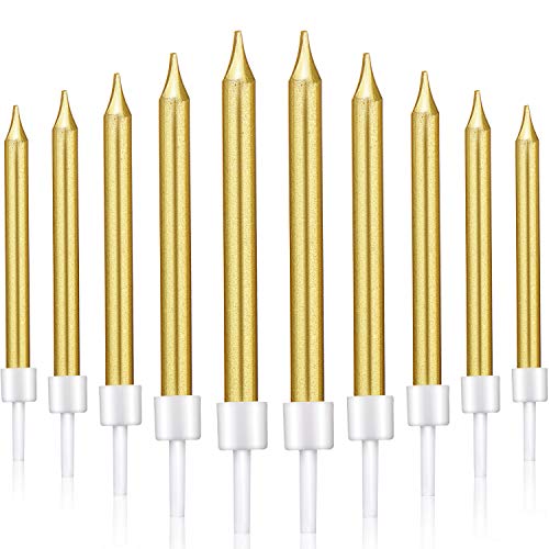 Blulu 50 Stück Kuchen Kerzen mit Halterungen für Geburtstag, Hochzeit, Party - Ungiftig, Modern, Minimalistisch Blulu 50 Stück Kuchen Kerzen mit Halterungen für Geburtstag, Hochzeit, Party - Ungiftig, Modern, Minimalistisch von Blulu