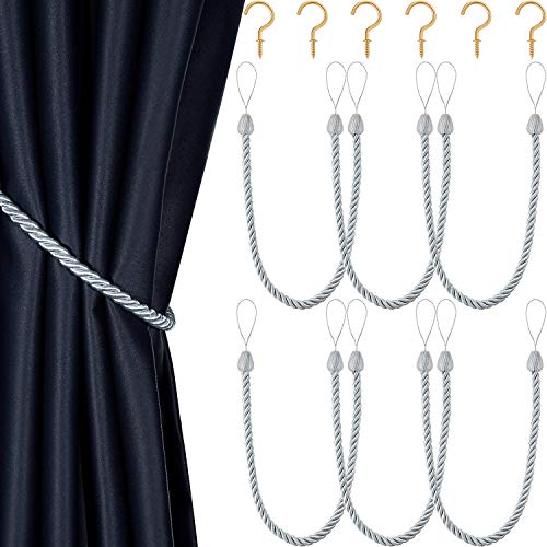Blulu 6 Stücke Geflochtene Seil Gürtel Vorhang Krawatten Handgefertigte Halterungen Mit Metall Haken für Fenster Zubehör Blulu 6 Stücke Geflochtene Seil Gürtel Vorhang Krawatten Handgefertigte Halterungen Mit Metall Haken für Fenster Zubehör von Blulu