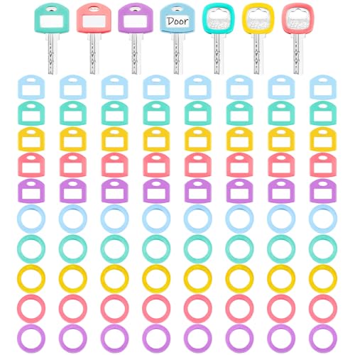 Blulu 80 Stück Schlüsselfarb-Abdeckungen, Kappen, Etiketten, Abdeckungen, Set, Kunststoff, Schlüsselkennungsringe, Aufsätze für Organisation, Haus, 2 Stile (Macaron-Farbe) Blulu 80 Stück Schlüsselfarb-Abdeckungen, Kappen, Etiketten, Abdeckungen, Set, Kunststoff, Schlüsselkennungsringe, Aufsätze für Organisation, Haus, 2 Stile (Macaron-Farbe) von Blulu