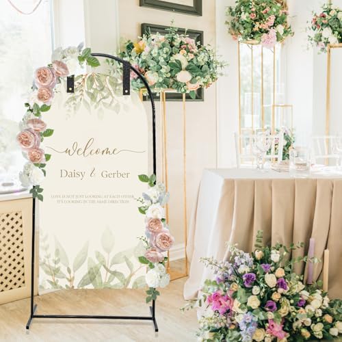 Blulu Hochzeitsbogen-Schilderhalter, 180 x 80 cm, aus Metall, robuste Staffelei mit 4 Lederschildern, Aufhängeriemen, 1 Aufbewahrungstasche für Hochzeiten, Displays, Partys, Events, Dekoration Blulu Hochzeitsbogen-Schilderhalter, 180 x 80 cm, aus Metall, robuste Staffelei mit 4 Lederschildern, Aufhängeriemen, 1 Aufbewahrungstasche für Hochzeiten, Displays, Partys, Events, Dekoration von Blulu