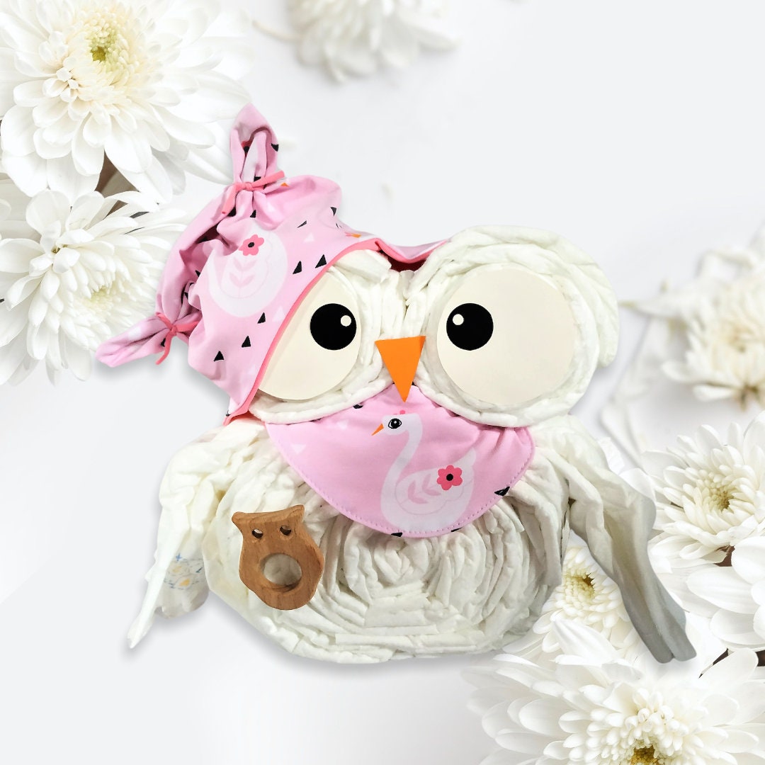 Windeltorte Windeleule Eule Windelgeschenk Geschenk Zur Geburt Taufgeschenk Mädchen Rosa Greifling Beißring Einzigartig Windeltorte Windeleule Eule Windelgeschenk Geschenk Zur Geburt Taufgeschenk Mädchen Rosa Greifling Beißring Einzigartig von Blumbi