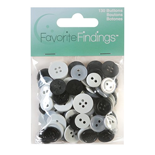 Blumenthal Lansing Black, White and Pearlized Round Buttons Runde Knöpfe, schwarz/weiß von Blumenthal Lansing