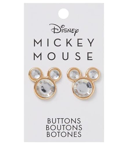Blumenthal Lansing Disney Mickey Minnie Mouse Buttons 2er Set Metall mit klaren Kristallen von Blumenthal Lansing