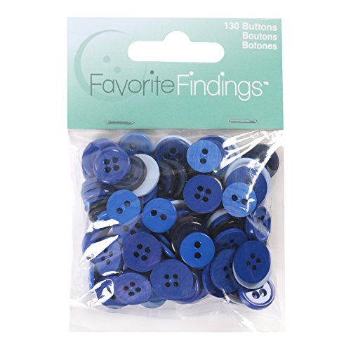 Favorite Findings Runde Knöpfe 10-15 mm 40 g Mix, Kunststoff, Blaues Sortiment, 10x6x1 cm Favorite Findings Runde Knöpfe 10-15 mm 40 g Mix, Kunststoff, Blaues Sortiment, 10x6x1 cm von Blumenthal Lansing