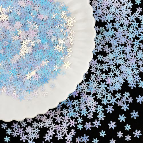 1650 Stück DIY Winter Schneeflocken Dekoration Hochzeit Weihnachten Winter Party Dekoration Geburtstag Party Bunte Konfetti Scraps Dekoration Glitzer Schneeflocke Farbige Konfetti Tischdekorationen 1650 Stück DIY Winter Schneeflocken Dekoration Hochzeit Weihnachten Winter Party Dekoration Geburtstag Party Bunte Konfetti Scraps Dekoration Glitzer Schneeflocke Farbige Konfetti Tischdekorationen von Blumomon