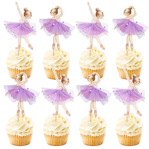 24 Stück Ballerina Cupcake Toppers Lila Ballett Mädchen Cupcake Toppers Ballett Cupcake Dekoration Picks Für Ballerina Thema Baby Dusche Geburtstag Party Kuchen Dekoration Zubehör 24 Stück Ballerina Cupcake Toppers Lila Ballett Mädchen Cupcake Toppers Ballett Cupcake Dekoration Picks Für Ballerina Thema Baby Dusche Geburtstag Party Kuchen Dekoration Zubehör von Blumomon