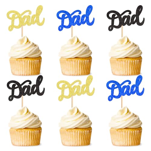 24 Stück Happy Vatertag Cupcake Topper Black Glitter Love Dad Cupcake Beste Papa Geburtstagsdekoration Vaters Geburtstagsparty Zubehör 24 Stück Happy Vatertag Cupcake Topper Black Glitter Love Dad Cupcake Beste Papa Geburtstagsdekoration Vaters Geburtstagsparty Zubehör von Blumomon