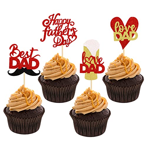 36 Stück Glitter Happy Father's Day Cupcake Decorating Papas Geburtstag Kuchen dekoration Papas Geburtstag Partyzubehör Vatertag Party Cupcake Dekoration 36 Stück Glitter Happy Father's Day Cupcake Decorating Papas Geburtstag Kuchen dekoration Papas Geburtstag Partyzubehör Vatertag Party Cupcake Dekoration von Blumomon