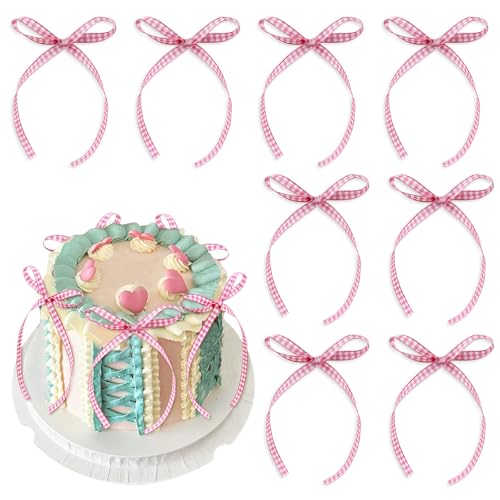 40 Stück rosa weiß karierte Schleife Kuchen Topper Schleife Kuchen Dekoration ausgewählt für Kinder Baby Shower Kuchen Dekoration Geburtstag Hochzeit Party Hochzeitstag Feier Kuchen Dekoration 40 Stück rosa weiß karierte Schleife Kuchen Topper Schleife Kuchen Dekoration ausgewählt für Kinder Baby Shower Kuchen Dekoration Geburtstag Hochzeit Party Hochzeitstag Feier Kuchen Dekoration von Blumomon
