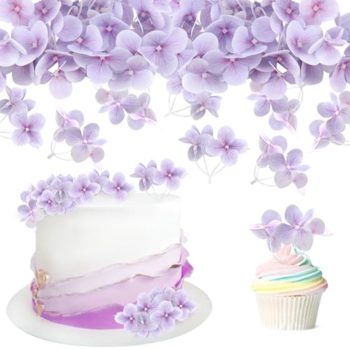 Blumomon 10 Stück Blumen-Kuchenaufsatz, Happy Birthday, künstliche Blumen, Kuchendekorationen, Brautschmuck, Verlobung, Babyparty, Geburtstagsparty, Cupcake-Dekorationen, Picks, von Blumomon