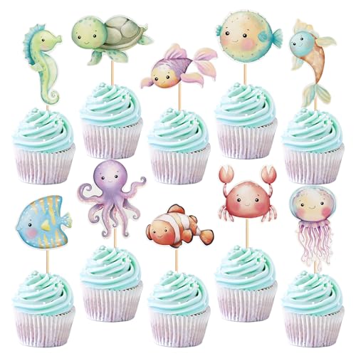 Blumomon 20 Stück Clown Fisch Oktopus Seepferdchen Krabbe Ozean Thema Kuchen Dekoration Ozean Tier Kuchen Topper Birthday Party Dekoration Supplies Geburtstagsfeier Dekoration Blumomon 20 Stück Clown Fisch Oktopus Seepferdchen Krabbe Ozean Thema Kuchen Dekoration Ozean Tier Kuchen Topper Birthday Party Dekoration Supplies Geburtstagsfeier Dekoration von Blumomon
