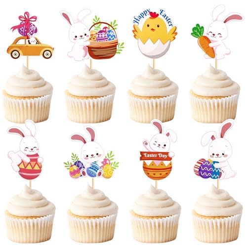 Blumomon 24 Stück Frohe Ostern Cupcake Furnier spritzig Osterhase Eier Cupcakes Auswahl Cake Furnier für Ostern Party Cake Dekoration Party Supplies Blumomon 24 Stück Frohe Ostern Cupcake Furnier spritzig Osterhase Eier Cupcakes Auswahl Cake Furnier für Ostern Party Cake Dekoration Party Supplies von Blumomon