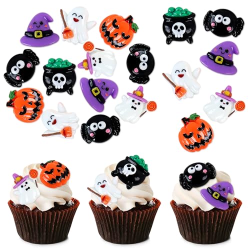 Blumomon 24 Stück Halloween 3D Cupcake Dekorationen Geist Cupcake Toppers Kürbislaterne,ZauberhutKuchen Deko Happy Halloween Anforderungen Für Halloween Theme Geburtstagsparty Gefälligkeiten Zubehör Blumomon 24 Stück Halloween 3D Cupcake Dekorationen Geist Cupcake Toppers Kürbislaterne,ZauberhutKuchen Deko Happy Halloween Anforderungen Für Halloween Theme Geburtstagsparty Gefälligkeiten Zubehör von Blumomon