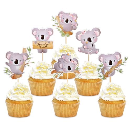 Blumomon 24 Stück Koala Cupcake Dekoration Wildlife Cupcakes Auswahl Koala Geburtstag Cupcake Dekoration Happy Birthday Cake Dekoration Tiere Cupcake Topper Tier Geburtstag Thema Party Blumomon 24 Stück Koala Cupcake Dekoration Wildlife Cupcakes Auswahl Koala Geburtstag Cupcake Dekoration Happy Birthday Cake Dekoration Tiere Cupcake Topper Tier Geburtstag Thema Party von Blumomon