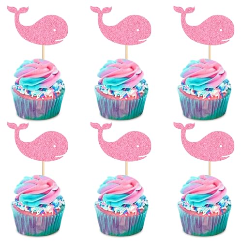 Blumomon 24 Stück Ocean Glitter Wal Cupcake Toppers Weibliche Baby Shower Dekorationen Boy Birthday Supplies Blumomon 24 Stück Ocean Glitter Wal Cupcake Toppers Weibliche Baby Shower Dekorationen Boy Birthday Supplies von Blumomon