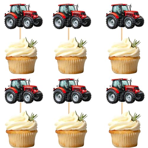 Blumomon 24 Stück Traktor Cupcake Toppers Geburtstag des Jungen Cupcake Toppers Dekoration der Bauernhof Party Deko Traktor Kuchen Dekorationen Tractor Dekoration Blumomon 24 Stück Traktor Cupcake Toppers Geburtstag des Jungen Cupcake Toppers Dekoration der Bauernhof Party Deko Traktor Kuchen Dekorationen Tractor Dekoration von Blumomon