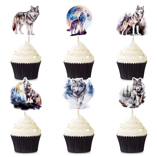 Blumomon 24 Stück Wolf Cupcake Topper Dschungel Safari Tiere Kuchen Dekoration Tiere Figur Kuchen Topper Picks für Babyparty Kindergeburtstag Party Supplie Blumomon 24 Stück Wolf Cupcake Topper Dschungel Safari Tiere Kuchen Dekoration Tiere Figur Kuchen Topper Picks für Babyparty Kindergeburtstag Party Supplie von Blumomon