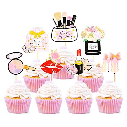Blumomon 28 Stück Make-up Cupcake Dekoration Make-up Lippenstift Wimpern Cake Auswahl Make-up Thema Mädchen Geburtstagsfeier Dekorationsartikel Blumomon 28 Stück Make-up Cupcake Dekoration Make-up Lippenstift Wimpern Cake Auswahl Make-up Thema Mädchen Geburtstagsfeier Dekorationsartikel von Blumomon