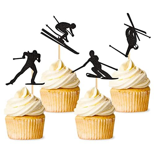 Blumomon 28 Stück Ski-Cupcake-Dekorationen, Sportparty-Dekorationen, künstlerische Skikuchendekoration, Cupcake-Dekoration, Kinder, Erwachsene, Geburtstagstorten Blumomon 28 Stück Ski-Cupcake-Dekorationen, Sportparty-Dekorationen, künstlerische Skikuchendekoration, Cupcake-Dekoration, Kinder, Erwachsene, Geburtstagstorten von Blumomon