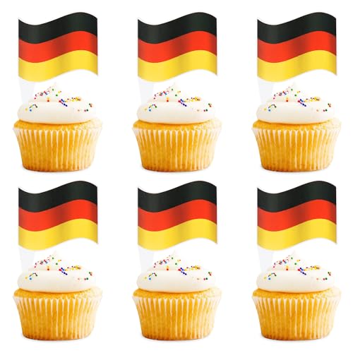 30 Stück Doppelseitige Deutsche Nationalflagge Cupcake Dekoration Nationalflagge Cake Topper Deutsche Flagge Kuchen Dekoration Sport Party Dekoration 30 Stück Doppelseitige Deutsche Nationalflagge Cupcake Dekoration Nationalflagge Cake Topper Deutsche Flagge Kuchen Dekoration Sport Party Dekoration von Blumomon