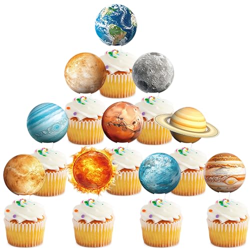 Blumomon 30 Stück Galaktischer Planet Cupcake Topper Astronomie Party Cupcake Toppers Geeignet Für AstronomieThemen Party Dekorationen Blumomon 30 Stück Galaktischer Planet Cupcake Topper Astronomie Party Cupcake Toppers Geeignet Für AstronomieThemen Party Dekorationen von Blumomon
