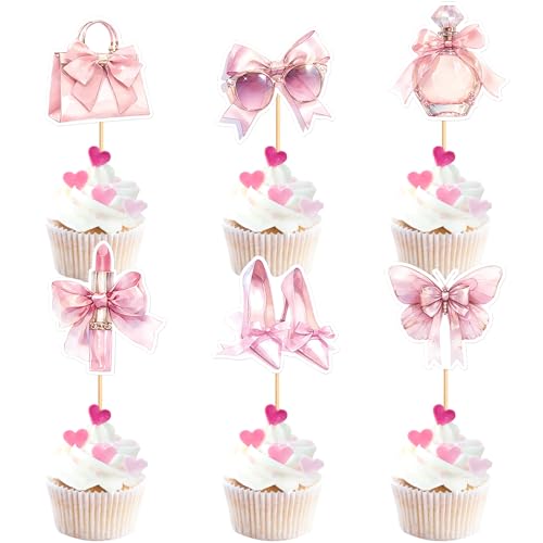 Blumomon 30 Stück Make-up Cupcake Topper Handtasche Lippenstift Duft Bogen Make-up zum Thema Mädchen Geburtstagsfeier Dekorationszubehör Blumomon 30 Stück Make-up Cupcake Topper Handtasche Lippenstift Duft Bogen Make-up zum Thema Mädchen Geburtstagsfeier Dekorationszubehör von Blumomon