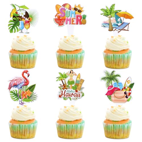 Blumomon 30 Stück Sommer Strand Vacation Cupcake topper Strandurlaub,Hawaiianischer Hula,Strandparty Cupcakes topper,Sommer Babyparty Themen Geburtstag Blumomon 30 Stück Sommer Strand Vacation Cupcake topper Strandurlaub,Hawaiianischer Hula,Strandparty Cupcakes topper,Sommer Babyparty Themen Geburtstag von Blumomon
